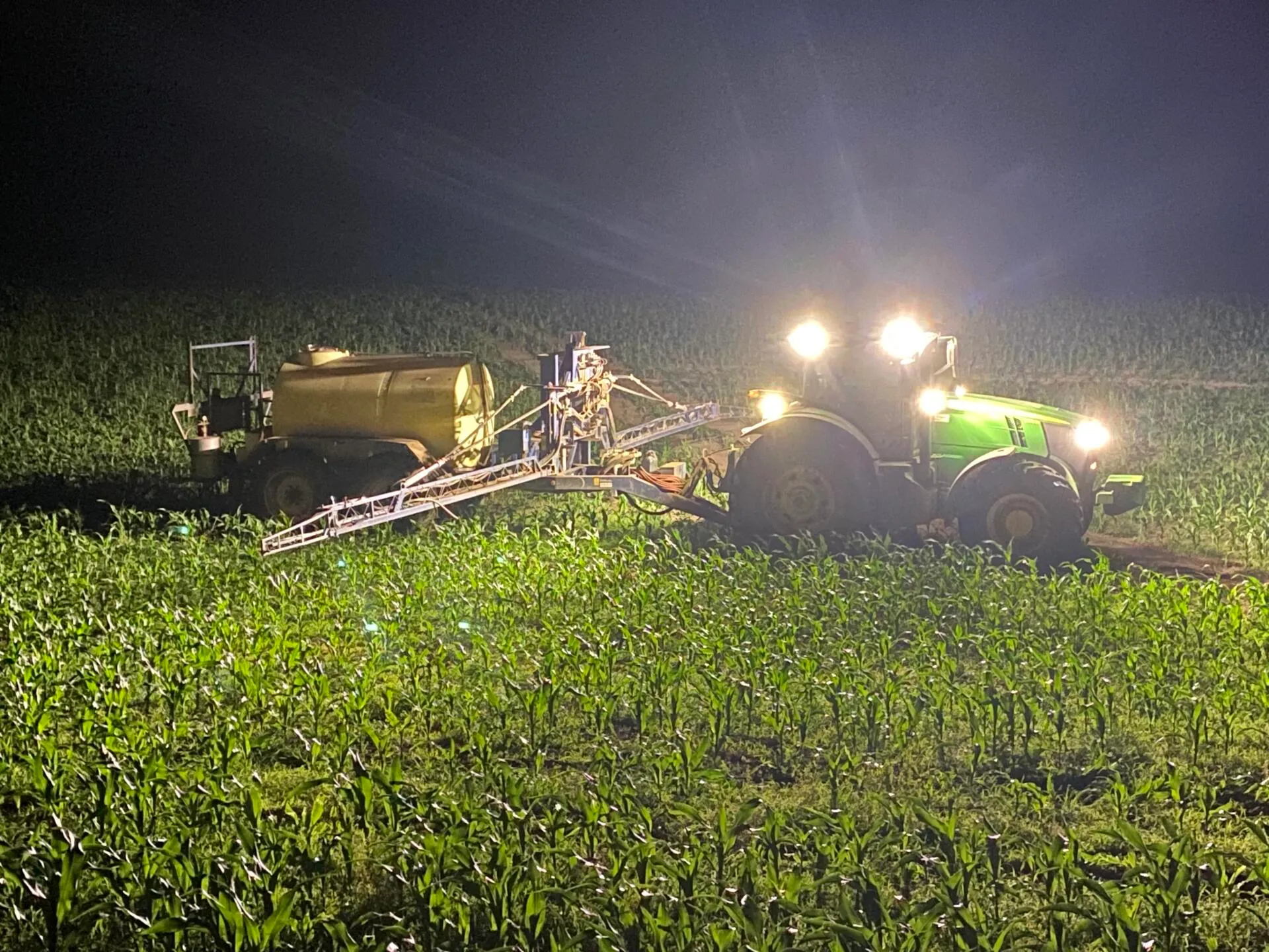 Farming machinery at work in the paddock